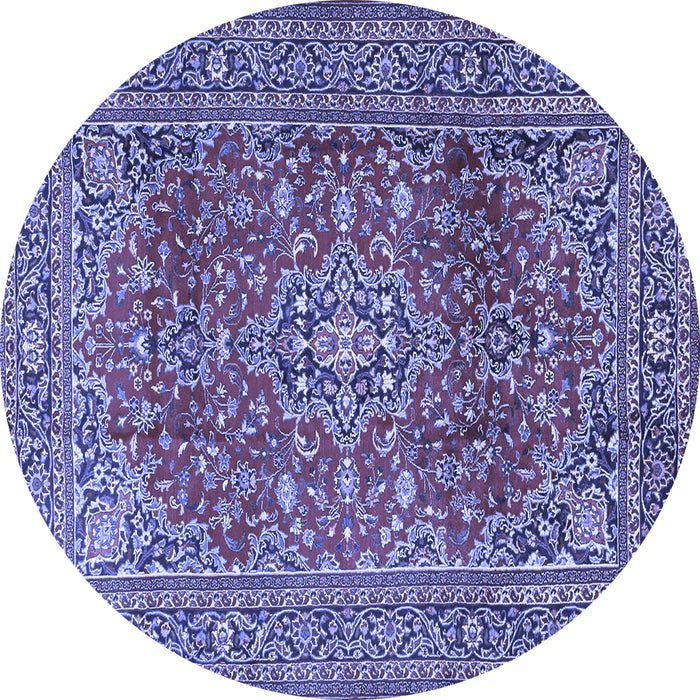 Round Persian Blue Traditional Rug, tr2811blu