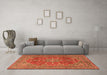 Machine Washable Persian Orange Traditional Area Rugs in a Living Room, wshtr2811org