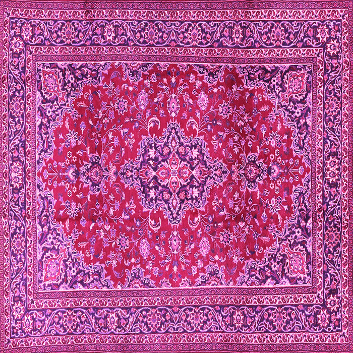 Square Machine Washable Persian Pink Traditional Rug, wshtr2811pnk