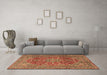 Machine Washable Persian Brown Traditional Rug in a Living Room,, wshtr2811brn