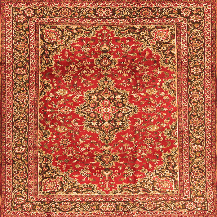 Serging Thickness of Persian Orange Traditional Rug, tr2811org
