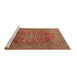 Sideview of Machine Washable Persian Brown Traditional Rug, wshtr2811brn