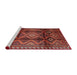 Sideview of Machine Washable Traditional Rust Pink Rug, wshtr2812