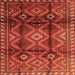 Round Machine Washable Persian Orange Traditional Area Rugs, wshtr2812org