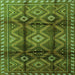 Round Machine Washable Persian Green Traditional Area Rugs, wshtr2812grn