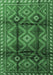 Machine Washable Persian Emerald Green Traditional Area Rugs, wshtr2812emgrn