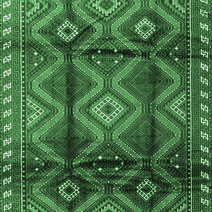 Machine Washable Persian Emerald Green Traditional Area Rugs, wshtr2812emgrn