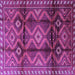 Square Machine Washable Persian Purple Traditional Area Rugs, wshtr2812pur