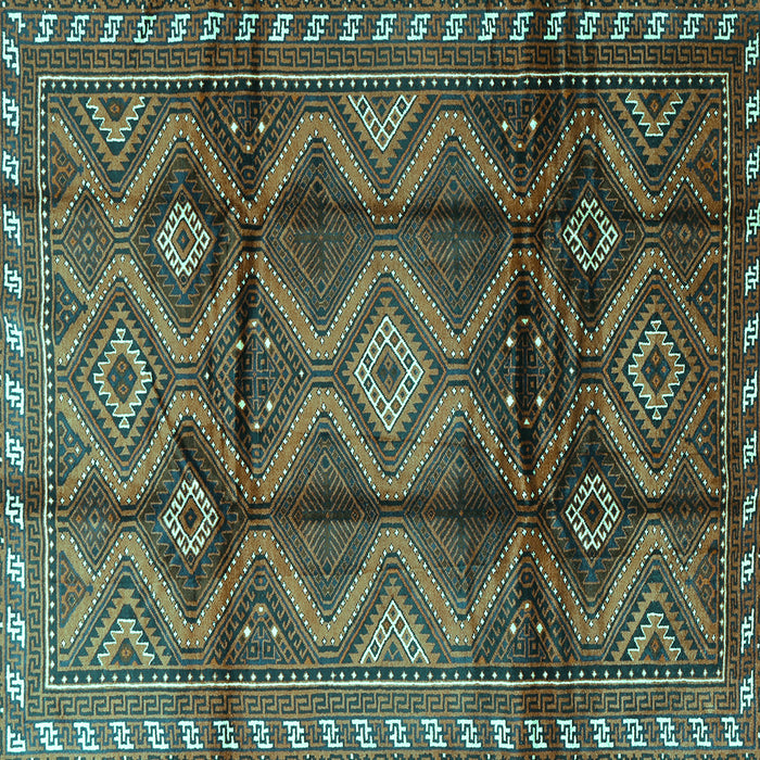 Square Persian Turquoise Traditional Rug, tr2812turq