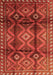 Serging Thickness of Machine Washable Persian Orange Traditional Area Rugs, wshtr2812org