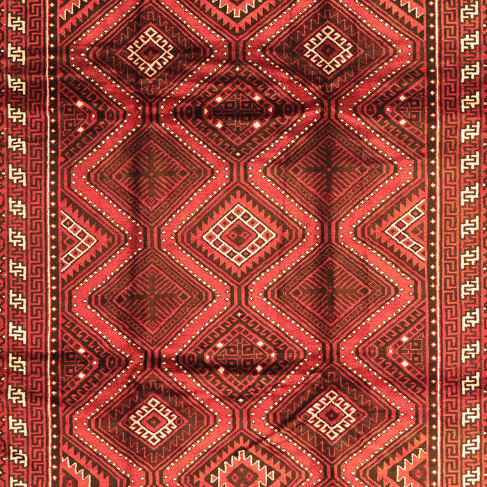 Serging Thickness of Machine Washable Persian Orange Traditional Area Rugs, wshtr2812org
