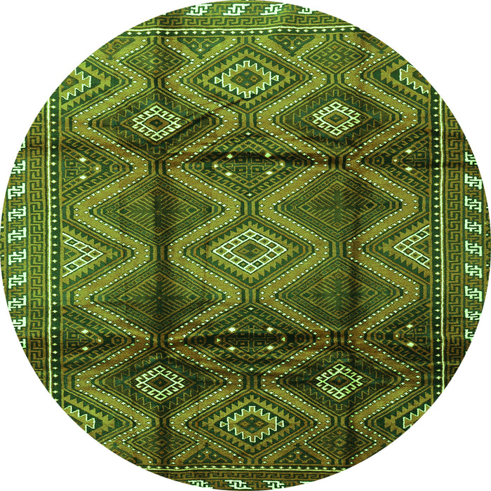 Square Persian Green Traditional Rug, tr2812grn