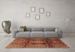 Machine Washable Persian Brown Traditional Rug in a Living Room,, wshtr2812brn