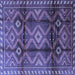 Square Persian Blue Traditional Rug, tr2812blu