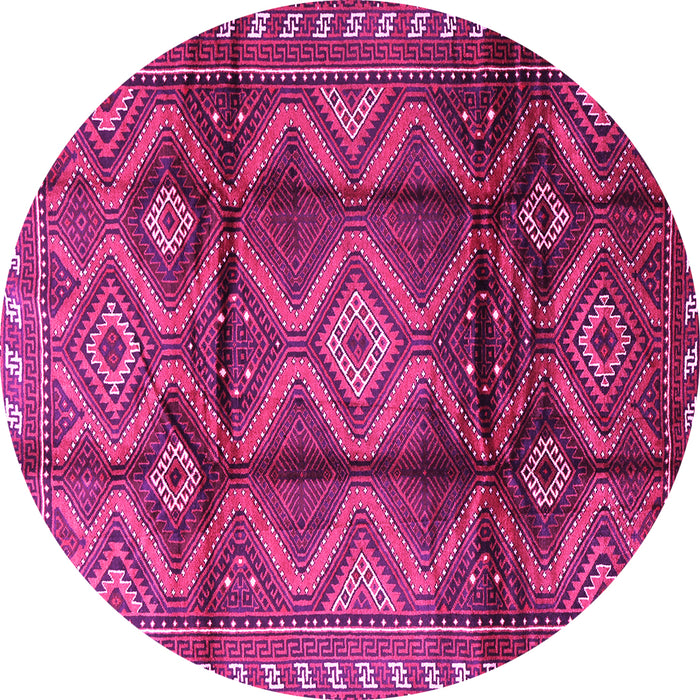 Round Persian Pink Traditional Rug, tr2812pnk