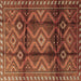 Square Machine Washable Persian Brown Traditional Rug, wshtr2812brn