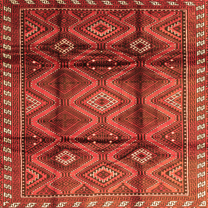 Serging Thickness of Persian Orange Traditional Rug, tr2812org