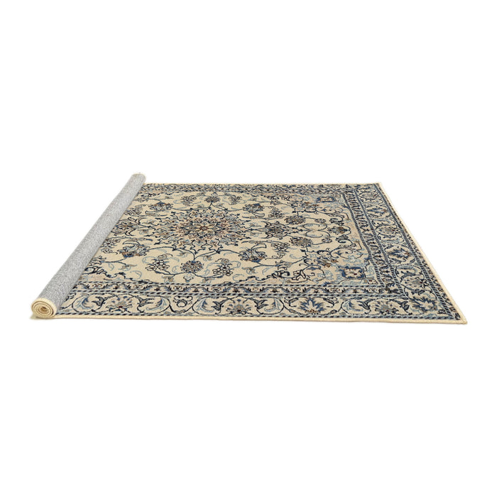 Sideview of Machine Washable Traditional Vanilla Gold Rug, wshtr2813