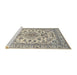 Sideview of Machine Washable Traditional Vanilla Gold Rug, wshtr2813