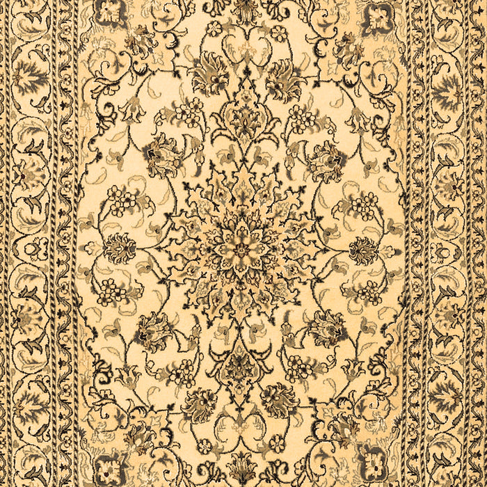 Machine Washable Medallion Brown Traditional Rug, wshtr2813brn