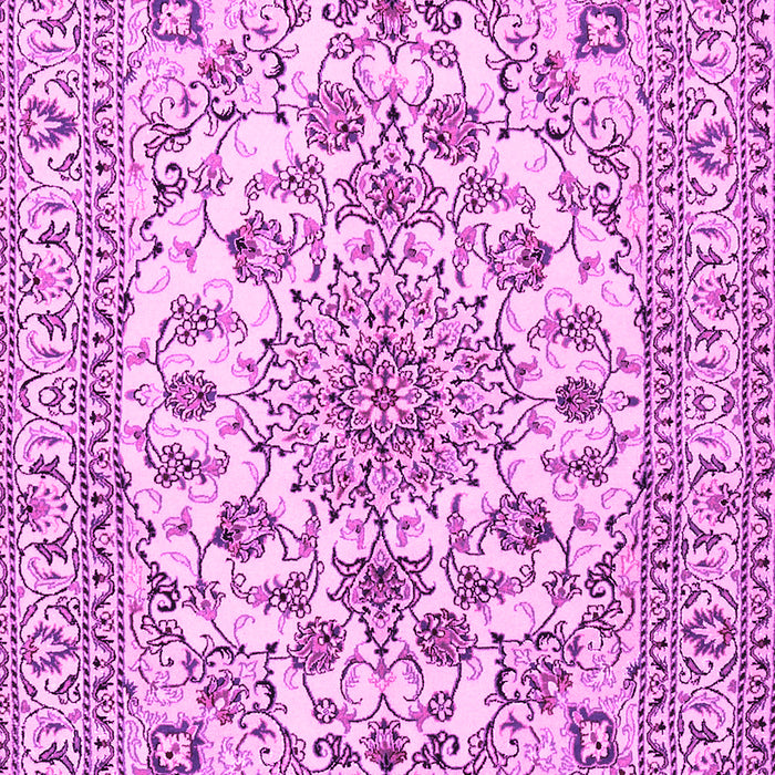 Machine Washable Medallion Pink Traditional Rug, wshtr2813pnk
