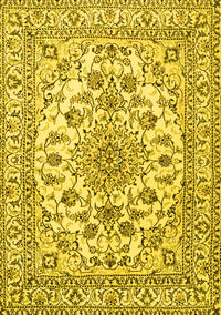 Medallion Yellow Traditional Rug, tr2813yw