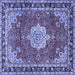 Square Persian Blue Traditional Rug, tr2814blu