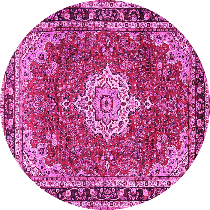 Round Persian Pink Traditional Rug, tr2814pnk