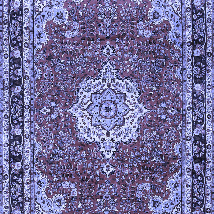 Machine Washable Persian Blue Traditional Rug, wshtr2814blu