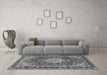 Machine Washable Persian Gray Traditional Rug in a Living Room,, wshtr2814gry