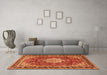 Machine Washable Persian Orange Traditional Area Rugs in a Living Room, wshtr2814org