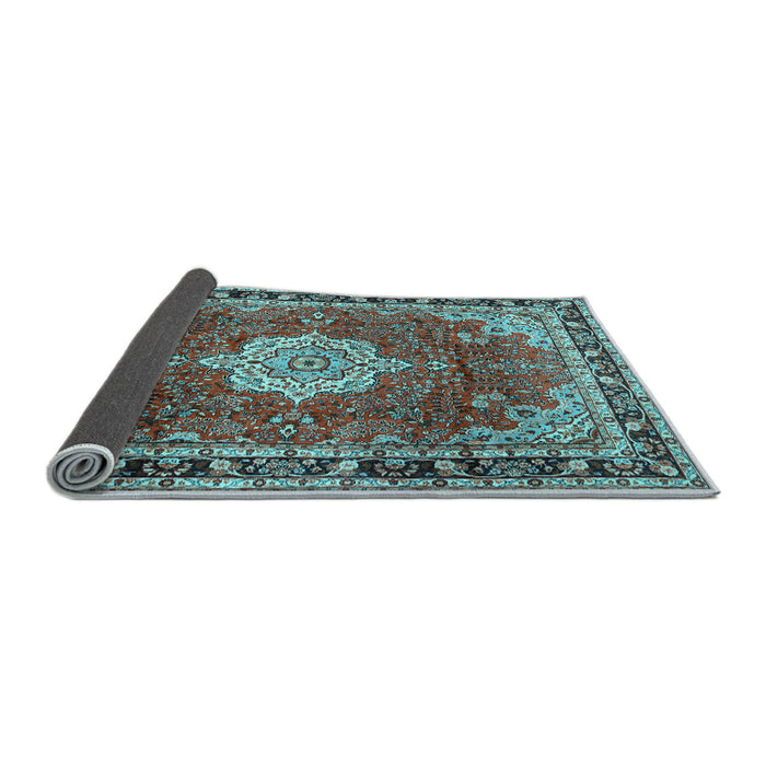 Sideview of Persian Light Blue Traditional Rug, tr2814lblu