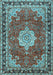 Machine Washable Persian Light Blue Traditional Rug, wshtr2814lblu