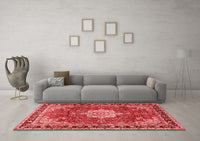 Machine Washable Persian Red Traditional Rug, wshtr2814red