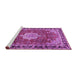 Sideview of Machine Washable Persian Purple Traditional Area Rugs, wshtr2814pur