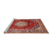 Sideview of Machine Washable Traditional Orange Salmon Pink Rug, wshtr2815