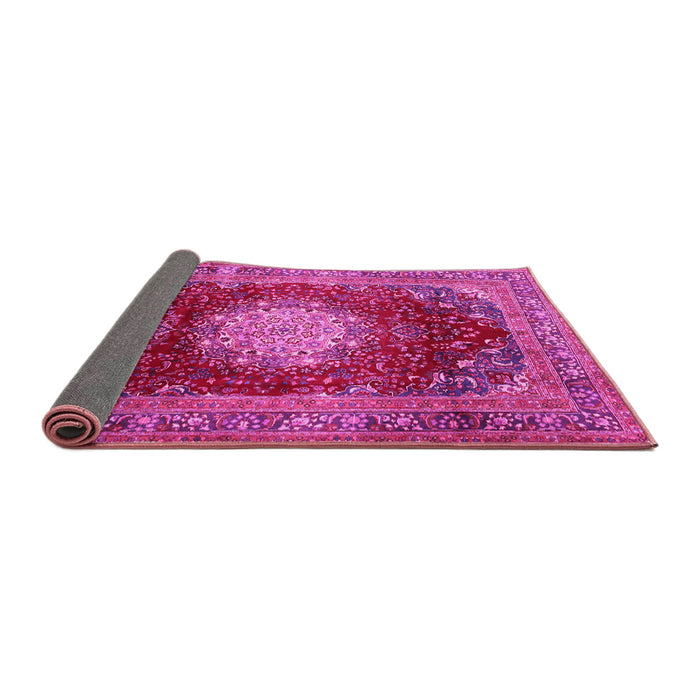 Sideview of Medallion Pink Traditional Rug, tr2815pnk