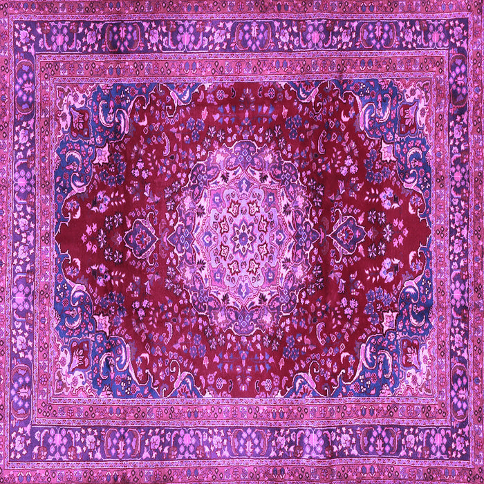 Square Medallion Purple Traditional Rug, tr2815pur