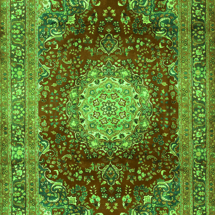 Medallion Green Traditional Rug, tr2815grn