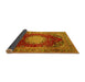 Sideview of Medallion Yellow Traditional Rug, tr2815yw