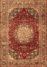 Medallion Brown Traditional Rug, tr2815brn