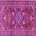 Square Machine Washable Persian Purple Traditional Area Rugs, wshtr2816pur