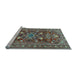 Sideview of Machine Washable Persian Light Blue Traditional Rug, wshtr2816lblu