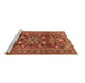 Sideview of Machine Washable Persian Brown Traditional Rug, wshtr2816brn