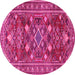 Round Persian Pink Traditional Rug, tr2816pnk