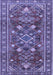 Machine Washable Persian Blue Traditional Rug, wshtr2816blu