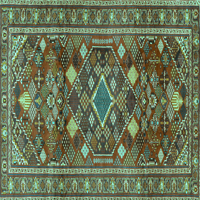 Square Persian Turquoise Traditional Rug, tr2816turq