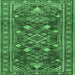 Square Machine Washable Persian Emerald Green Traditional Area Rugs, wshtr2816emgrn