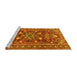 Sideview of Machine Washable Persian Yellow Traditional Rug, wshtr2816yw