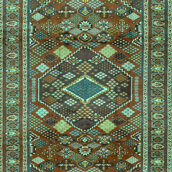 Machine Washable Persian Turquoise Traditional Area Rugs, wshtr2816turq